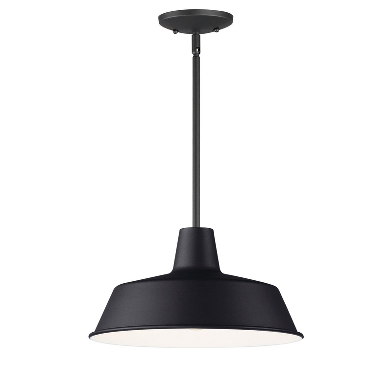 Pier M One Light Pendant in Black