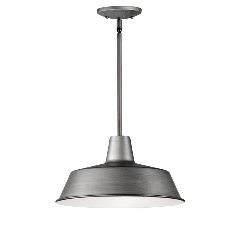 Pier M One Light Pendant in Weathered Zinc
