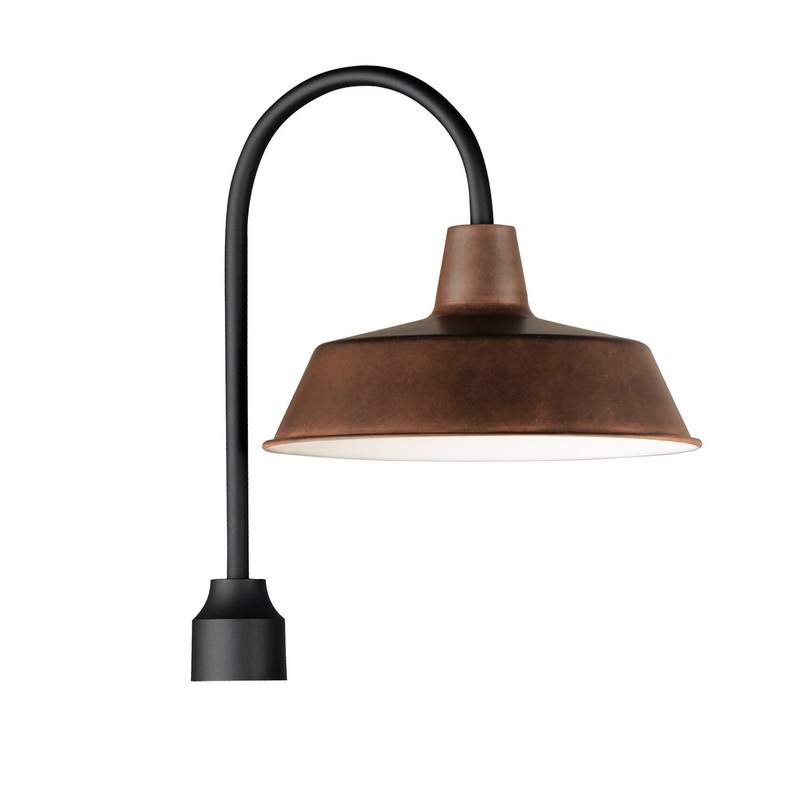 Pier M One Light Post Lantern in Empire Bronze / Black