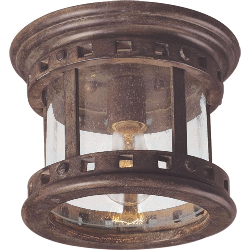 Santa Barbara DC One Light Outdoor Ceiling Mount in Sienna