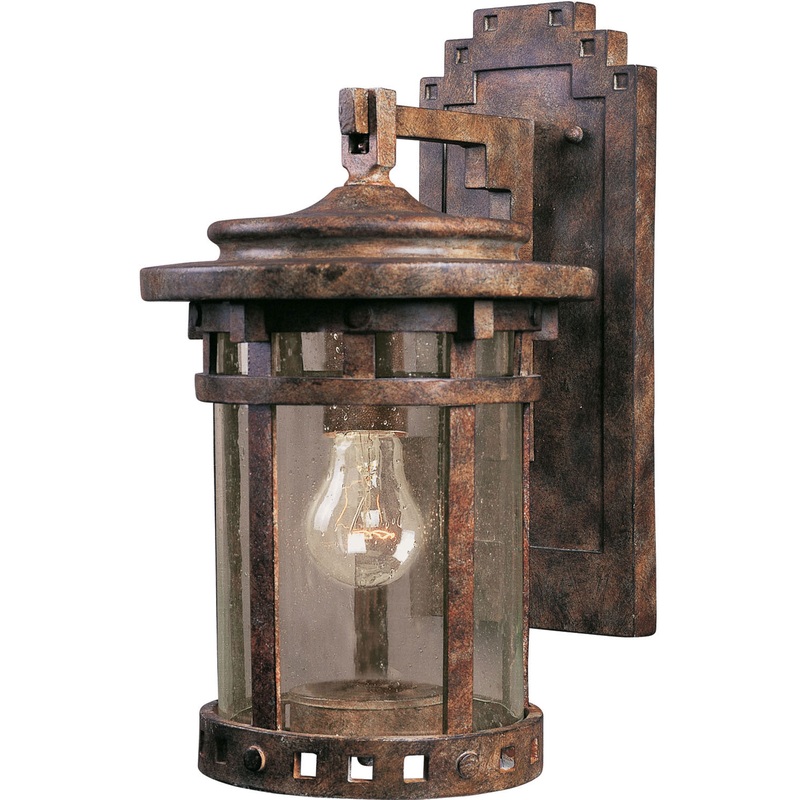 Santa Barbara DC One Light Outdoor Wall Lantern in Sienna
