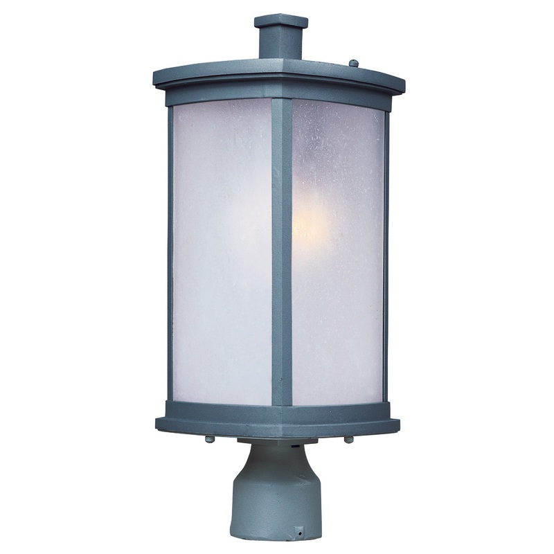 Terrace One Light Outdoor Pole/Post Lantern in Platinum