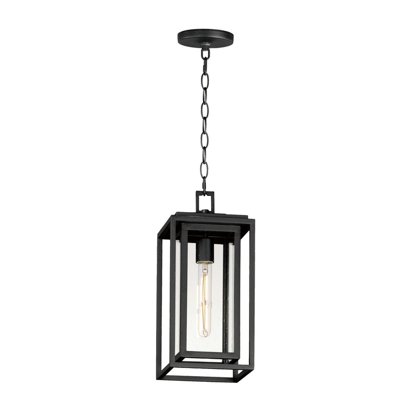 Cabana VX One Light Outdoor Pendant in Black