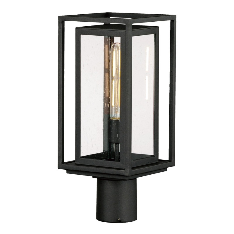 Cabana VX One Light Outdoor Post Mount in Black