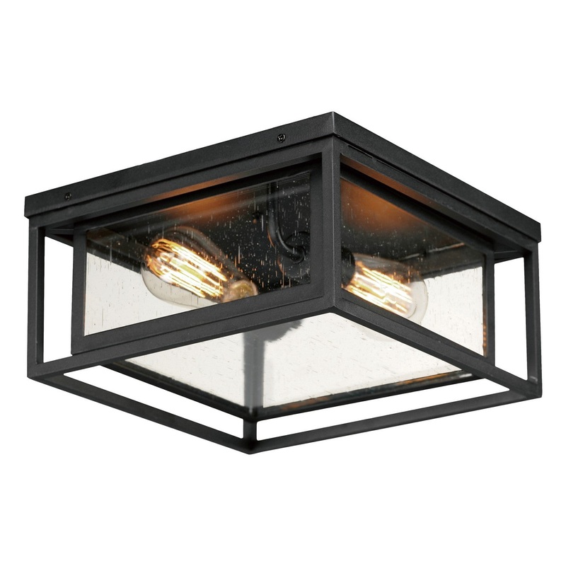Cabana VX Two Light Flush Mount in Black