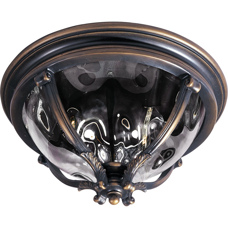 Camden VX Three Light Outdoor Ceiling Mount in Golden Bronze