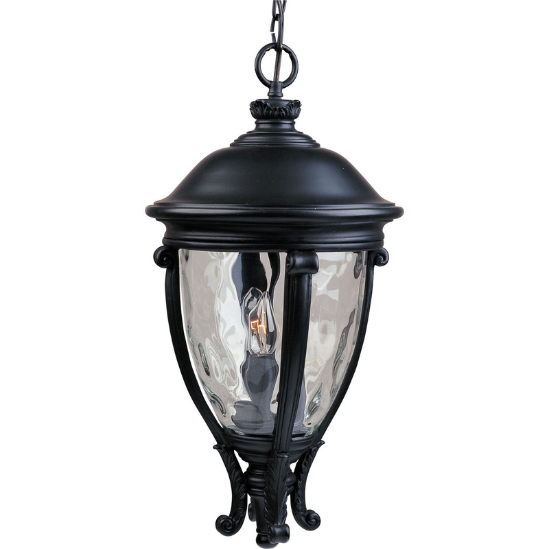 Camden VX Three Light Outdoor Hanging Lantern in Black