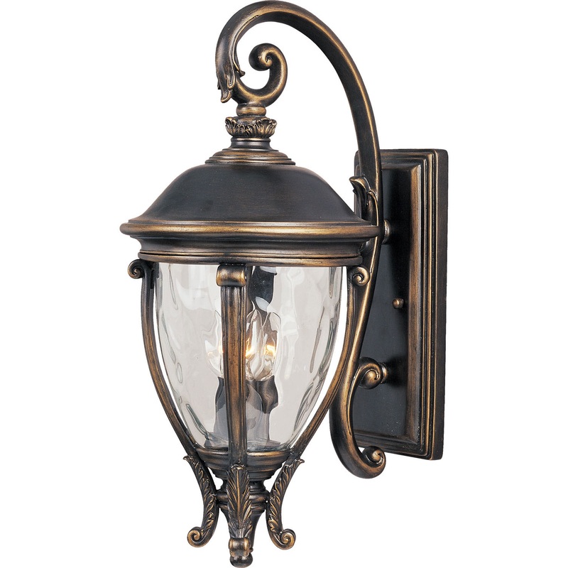 Camden VX Three Light Outdoor Wall Lantern in Golden Bronze