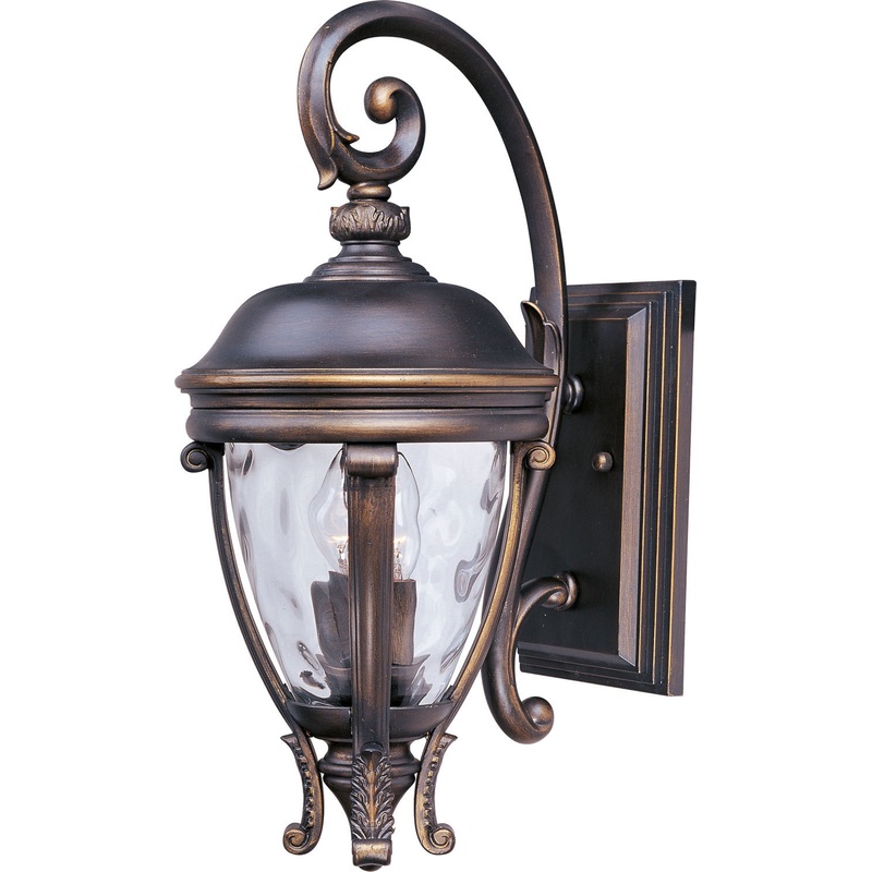 Camden VX Two Light Outdoor Wall Lantern in Golden Bronze
