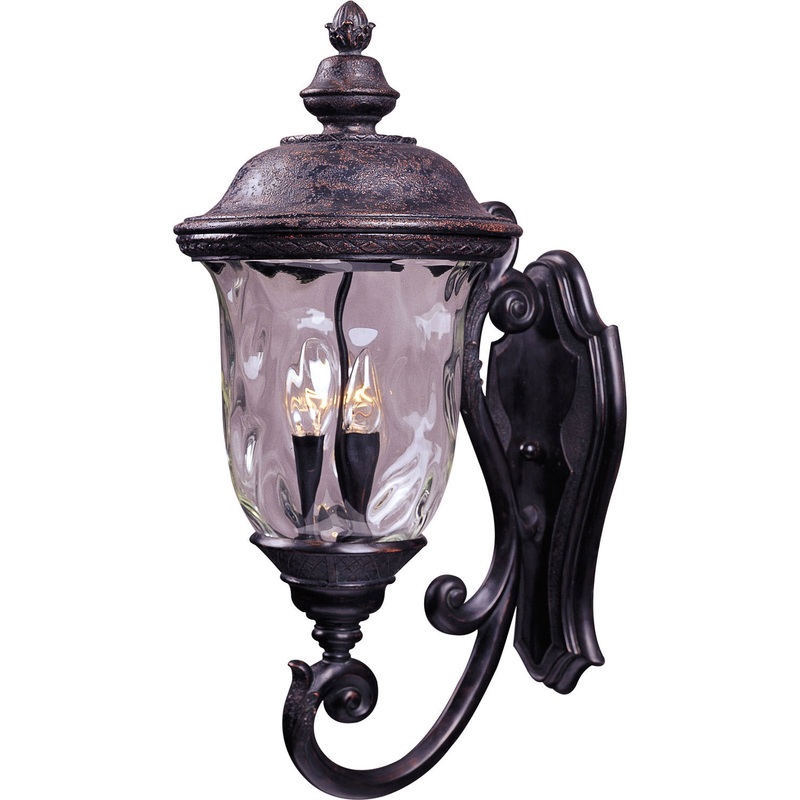 Carriage House VX Three Light Outdoor Wall Lantern in Oriental Bronze