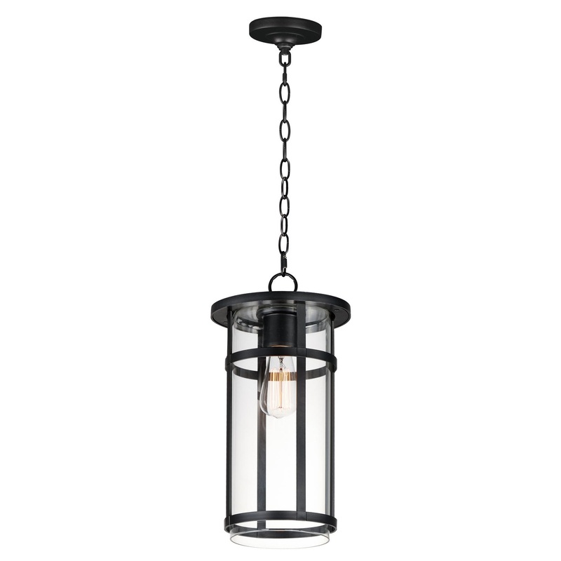 Clyde Vivex One Light Outdoor Pendant in Black