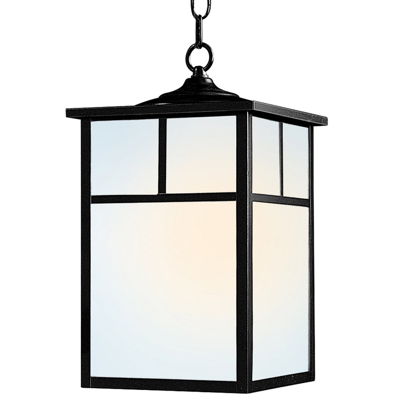 Coldwater One Light Outdoor Hanging Lantern in Black