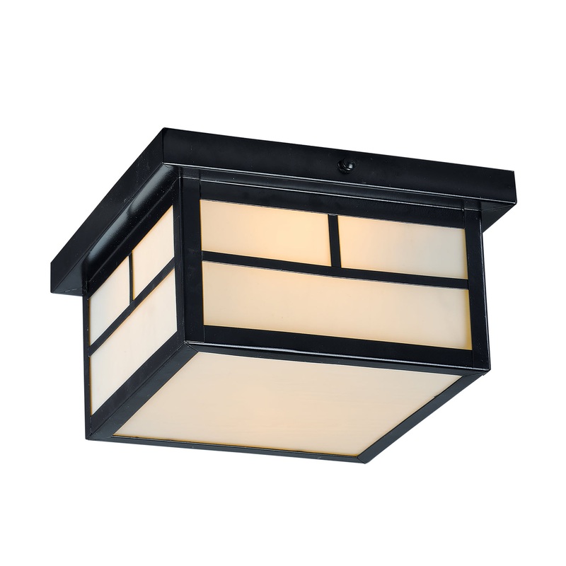 Coldwater Two Light Outdoor Ceiling Mount in Black