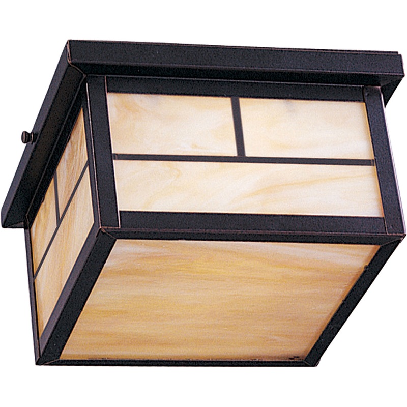 Coldwater Two Light Outdoor Ceiling Mount in Burnished
