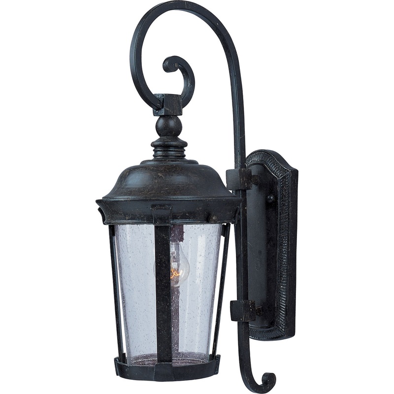 Dover VX One Light Outdoor Wall Lantern in Bronze