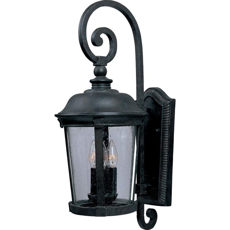 Dover VX Three Light Outdoor Wall Lantern in Bronze
