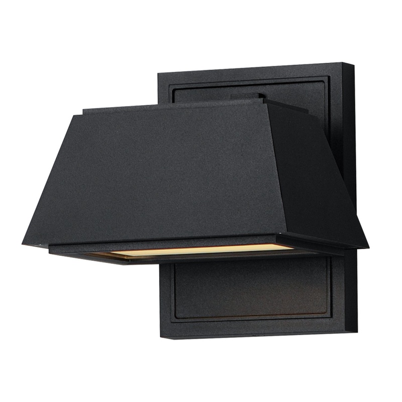 Mansard LED Outdoor Wall Sconce in Black