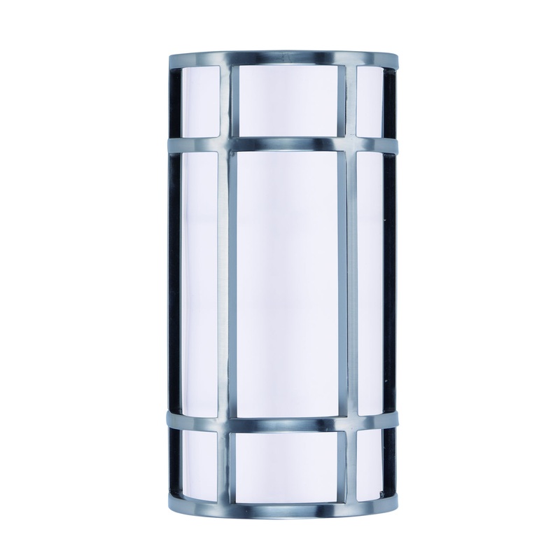 Moon Ray LED Outdoor Wall Sconce in Satin Nickel