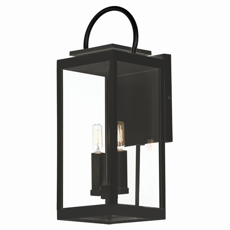 Nassau Vivex Two Light Outdoor Wall Sconce in Black