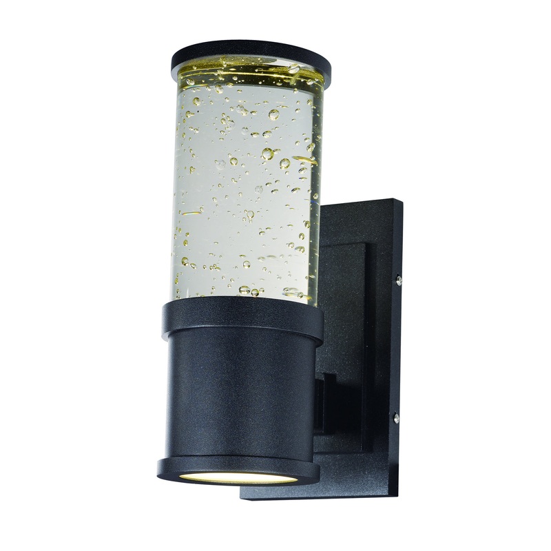 Pillar LED Outdoor Wall Sconce in Galaxy Black