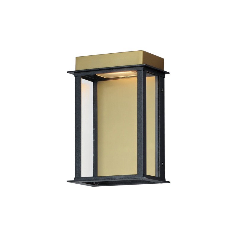 Rincon LED Outdoor Wall Sconce in Black / Gold