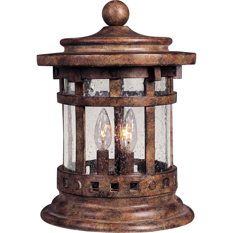 Santa Barbara VX Three Light Outdoor Deck Lantern in Sienna