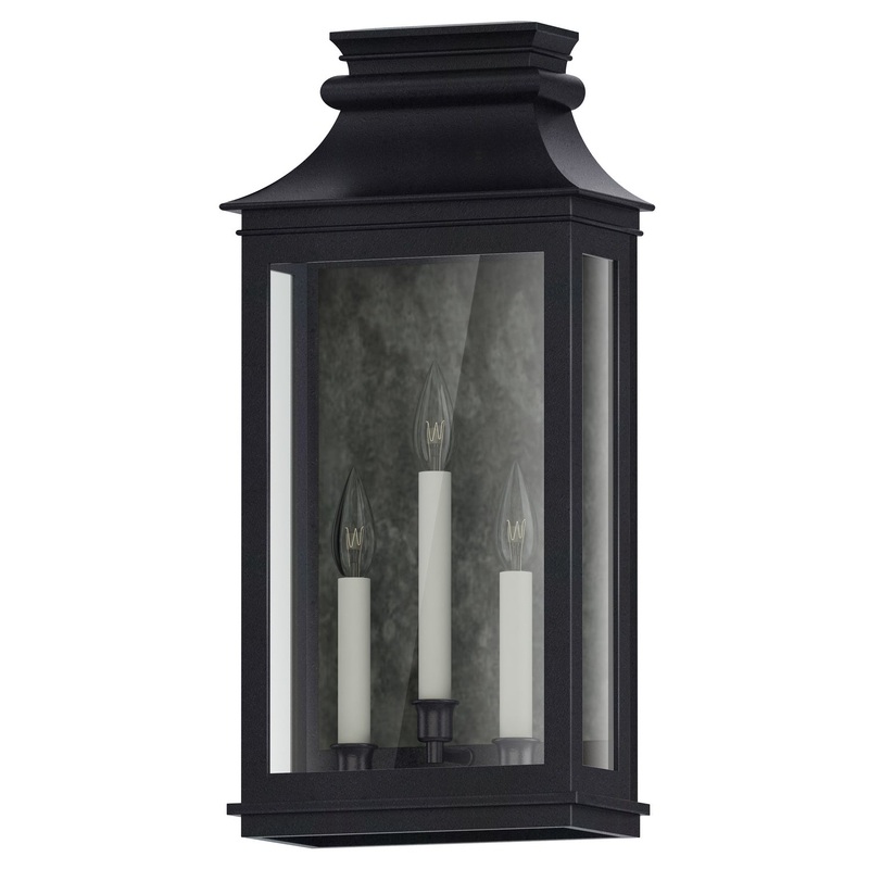 Savannah VX Three Light Outdoor Wall Sconce in Black Oxide