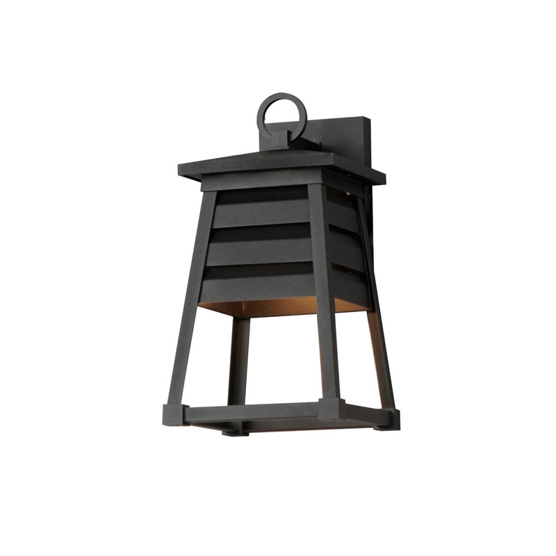 Shutters One Light Outdoor Wall Sconce in Black