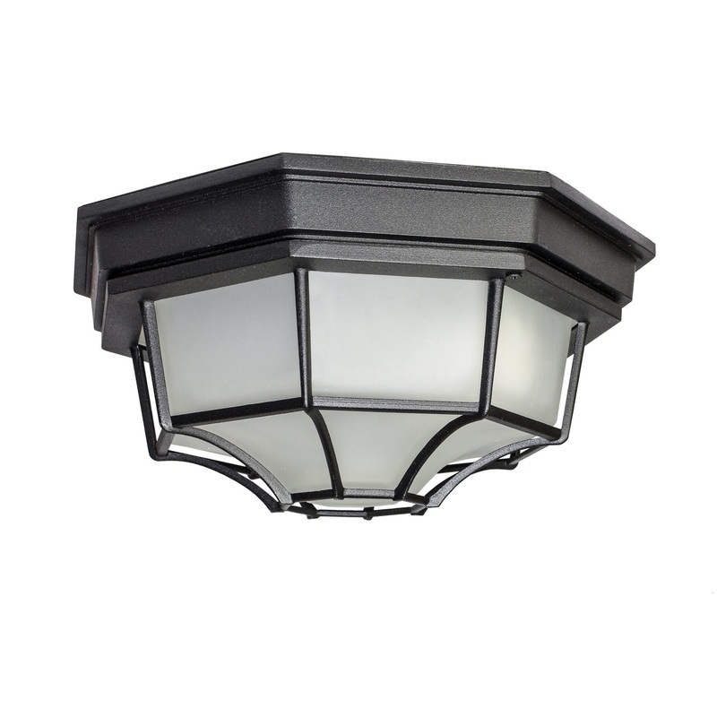 Crown Hill LED E26 LED Flush Mount in Black