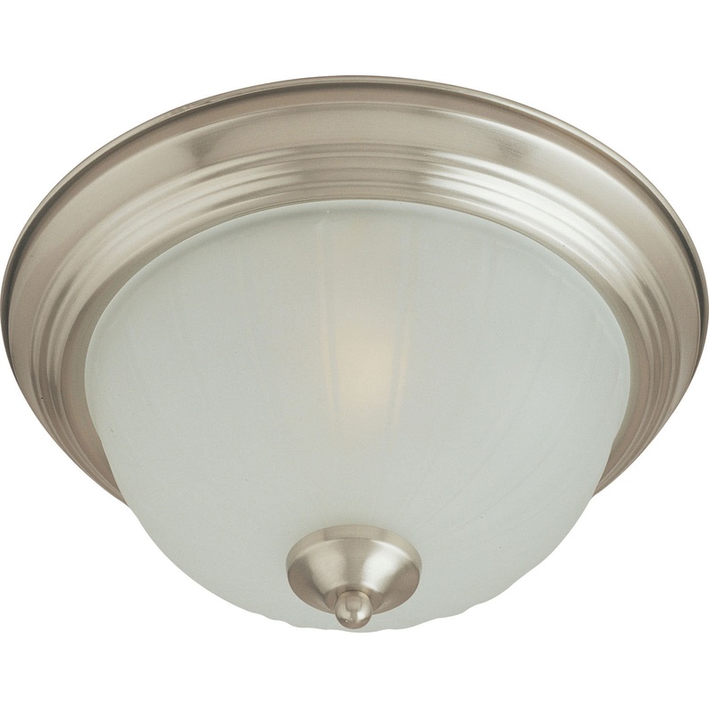 Essentials - 583x Two Light Flush Mount in Satin Nickel