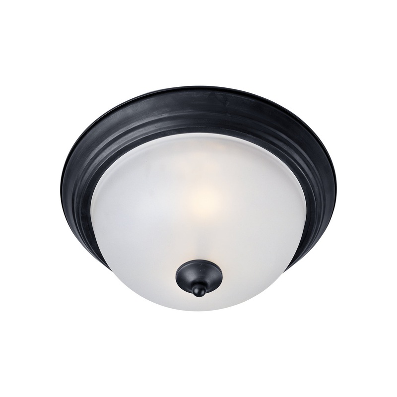 Essentials - 584x One Light Flush Mount in Black