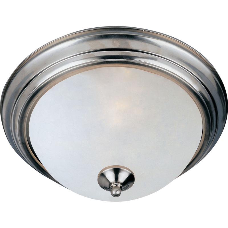 Essentials - 584x Three Light Flush Mount in Satin Nickel