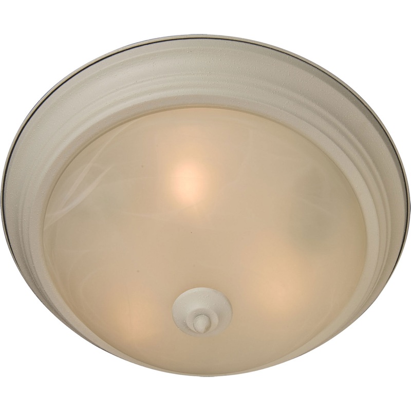 Essentials - 584x Three Light Flush Mount in Textured White