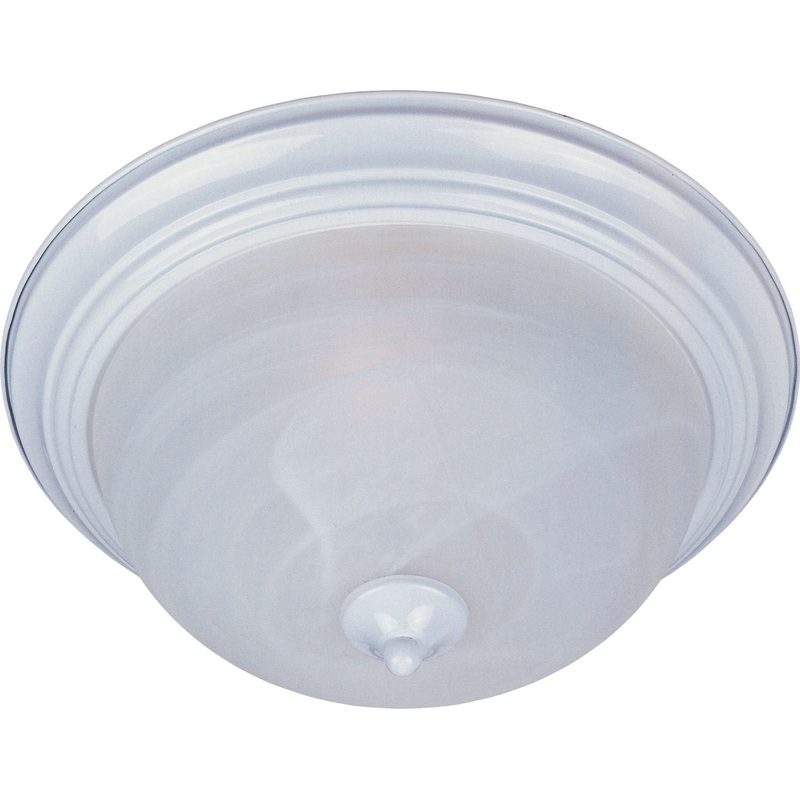 Essentials - 584x Three Light Flush Mount in White