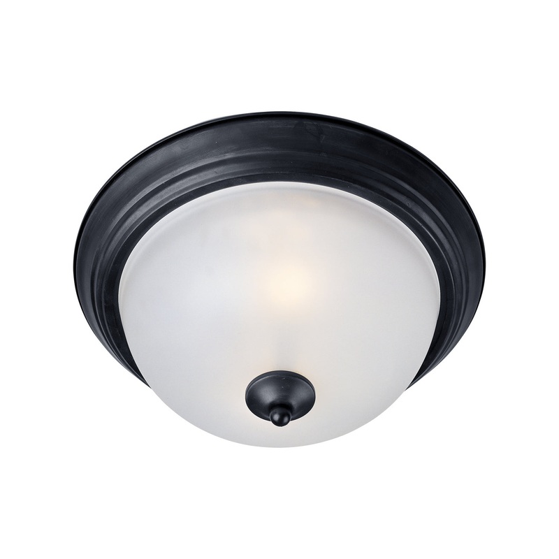 Essentials - 584x Two Light Flush Mount in Black