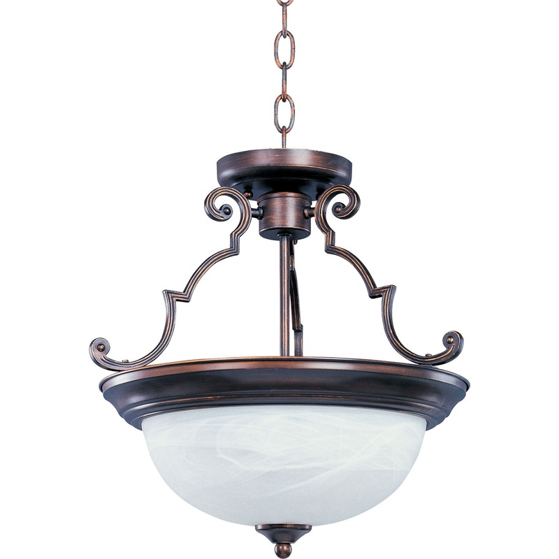 Essentials - 584x Two Light Semi-Flush Mount in Oil Rubbed Bronze