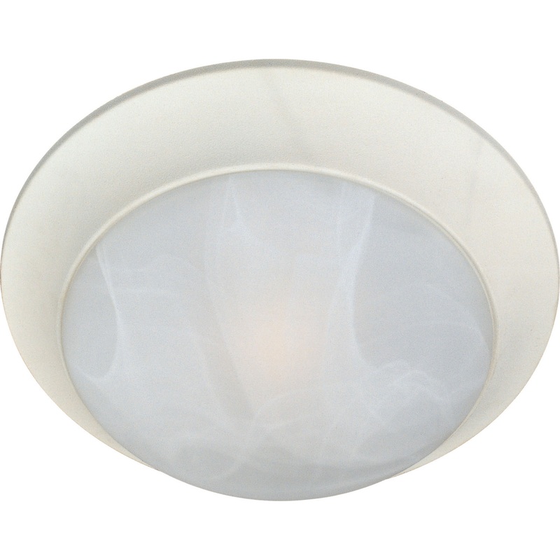Essentials - 585x Three Light Flush Mount in Textured White