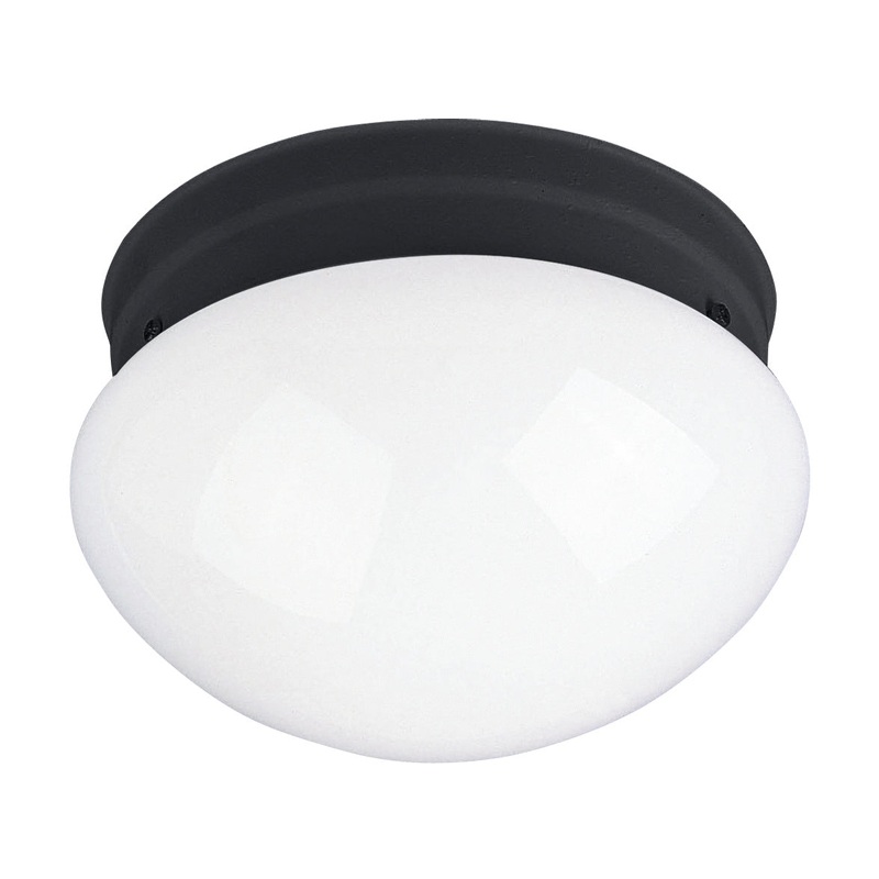 Essentials - 588x One Light Flush Mount in Black