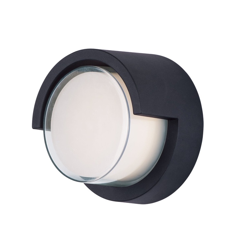 Eyebrow LED Outdoor Wall Sconce in Black