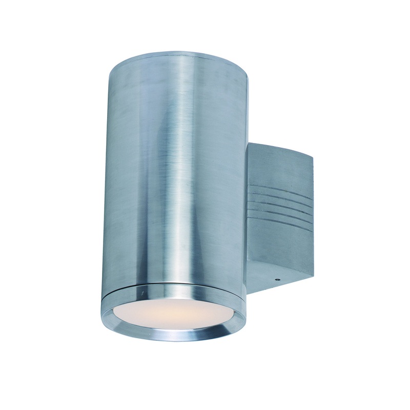 Lightray One Light Outdoor Wall Lantern in Brushed Aluminum