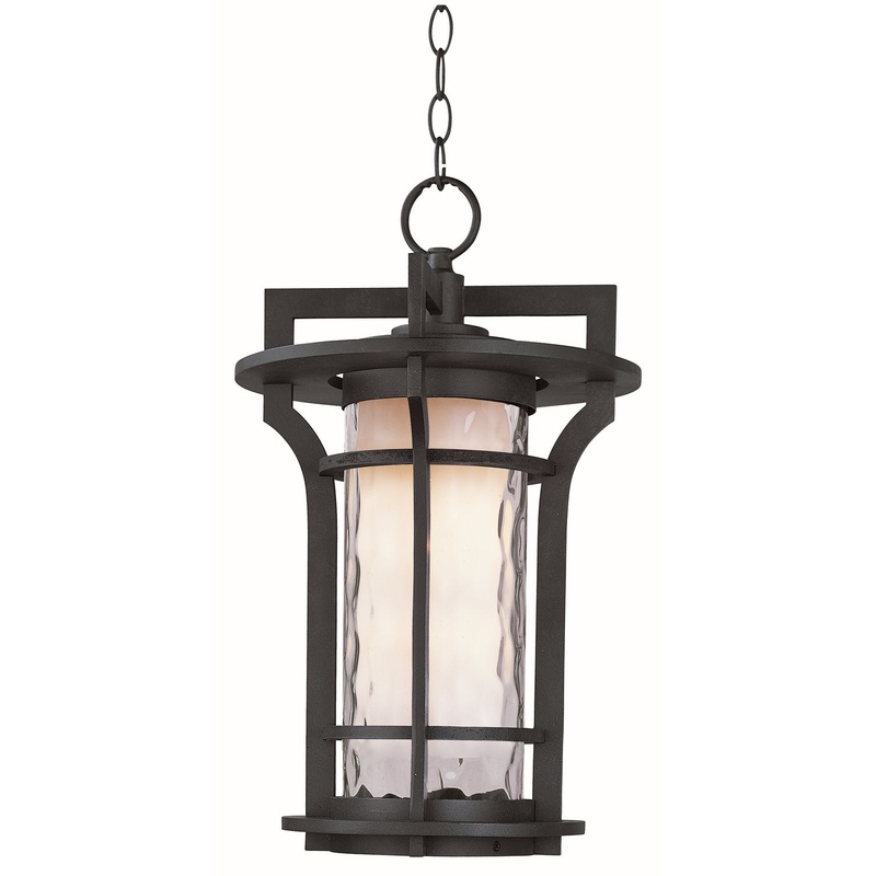 Oakville LED E26 LED Outdoor Hanging Lantern in Black Oxide