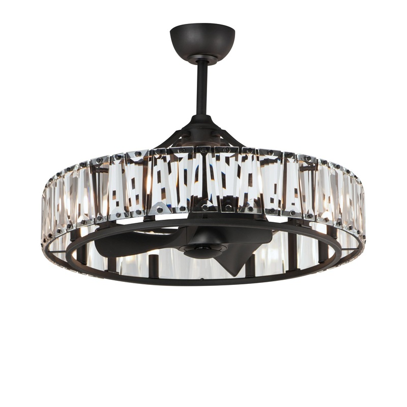 Odeon LED Fandelight in Black