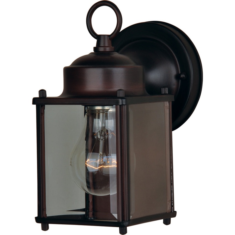 Side Door One Light Outdoor Wall Lantern in Oil Rubbed Bronze