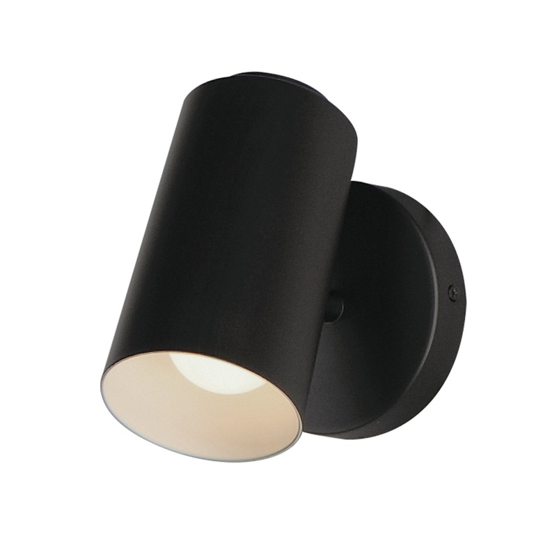 Spot Light LED Outdoor Wall Sconce in Black