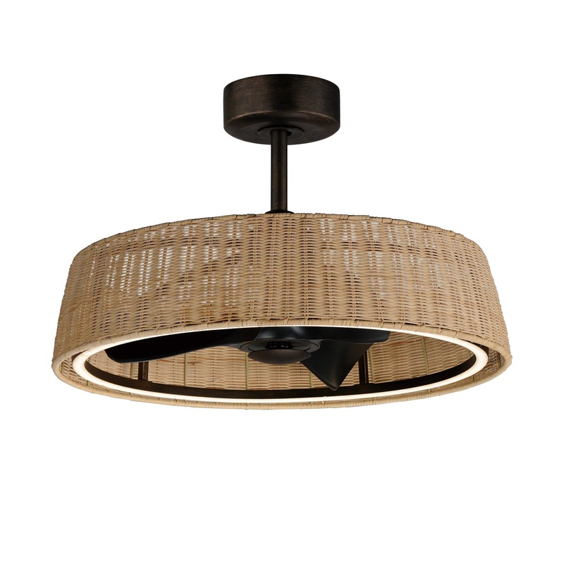 Tulum LED Outdoor Fandelight in Dark Bronze
