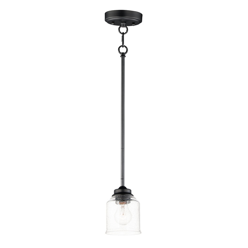 Acadia One Light Pendant in Black
