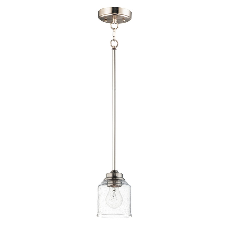 Acadia One Light Pendant in Satin Nickel