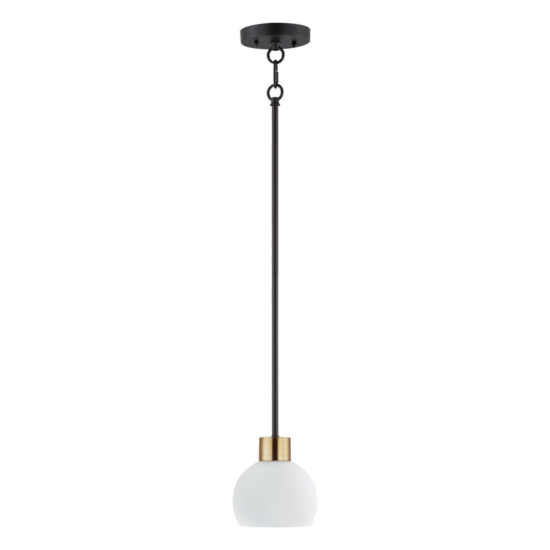 Coraline One Light Mini Pendant in Bronze / Satin Brass