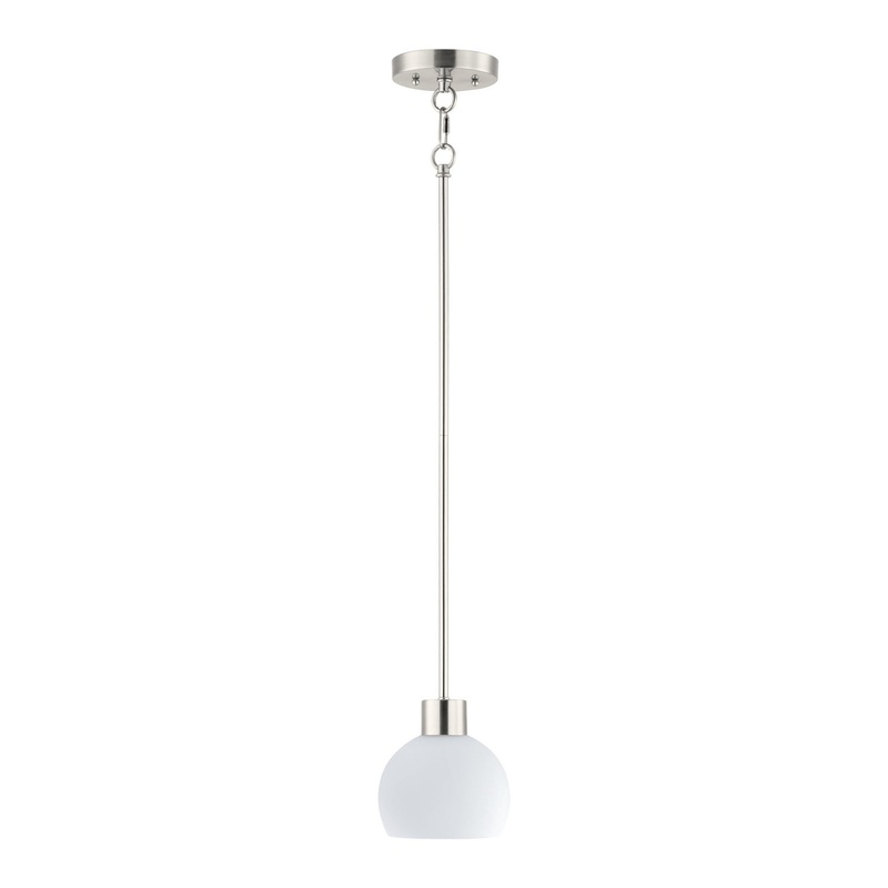 Coraline One Light Mini Pendant in Satin Nickel