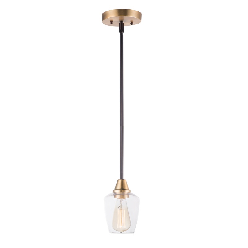 Goblet One Light Mini Pendant in Bronze / Antique Brass